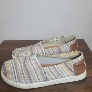 TOMS Multicolor Striped Slip-On Shoes